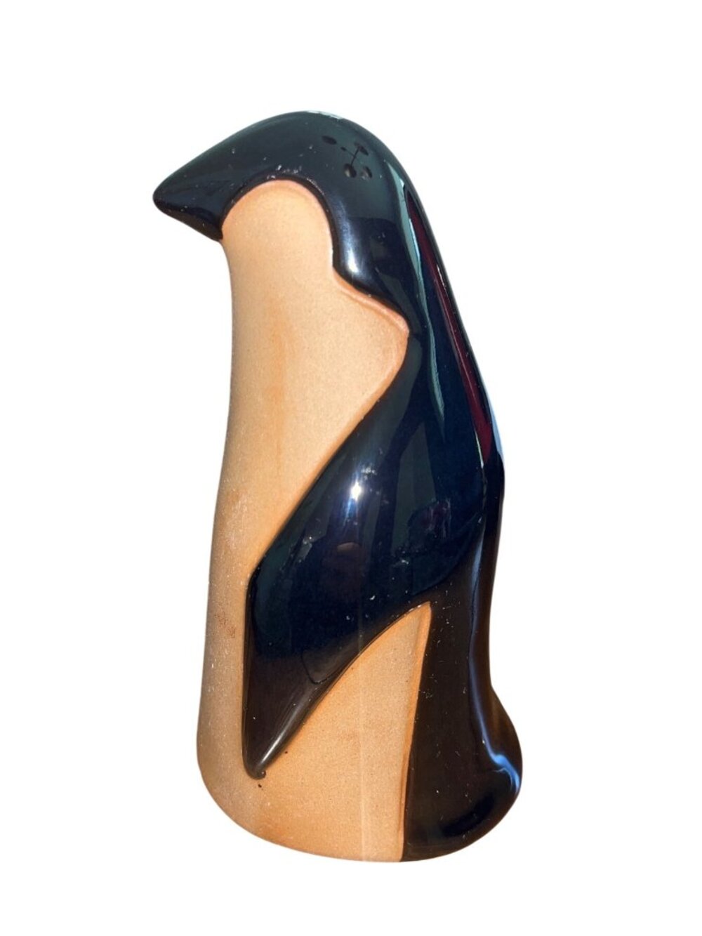 Kristiina Handcrafted Ceramic Penguin Figurine Black & Brown - Picture 2 of 5
